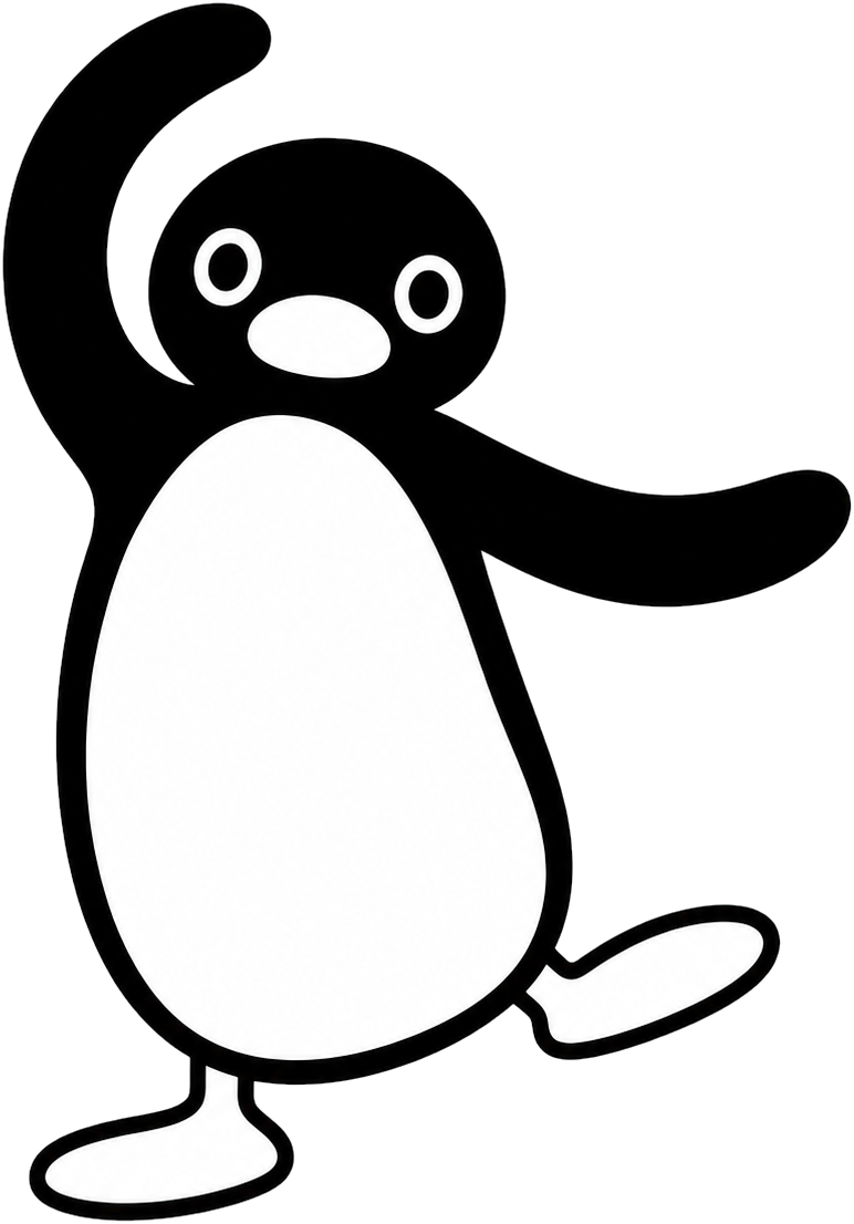 Ding, la mascotte pingouin de l'application Diding